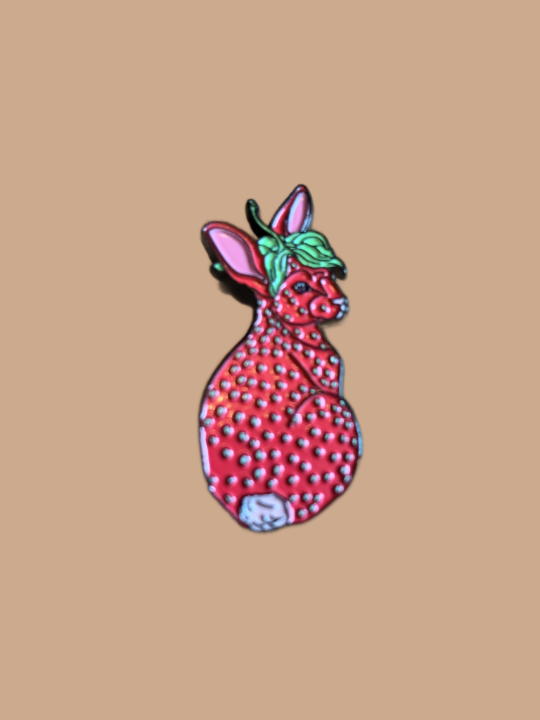 Strawbunny Pin