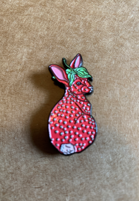 Strawbunny Pin